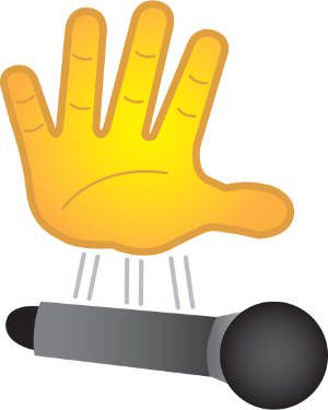 Mic drop emoji